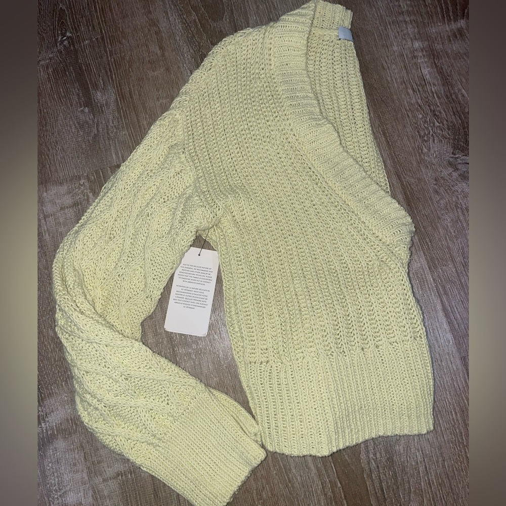JOIE Deming Cardigan In Yellow | Cotton/Linen - Picture 7 of 7